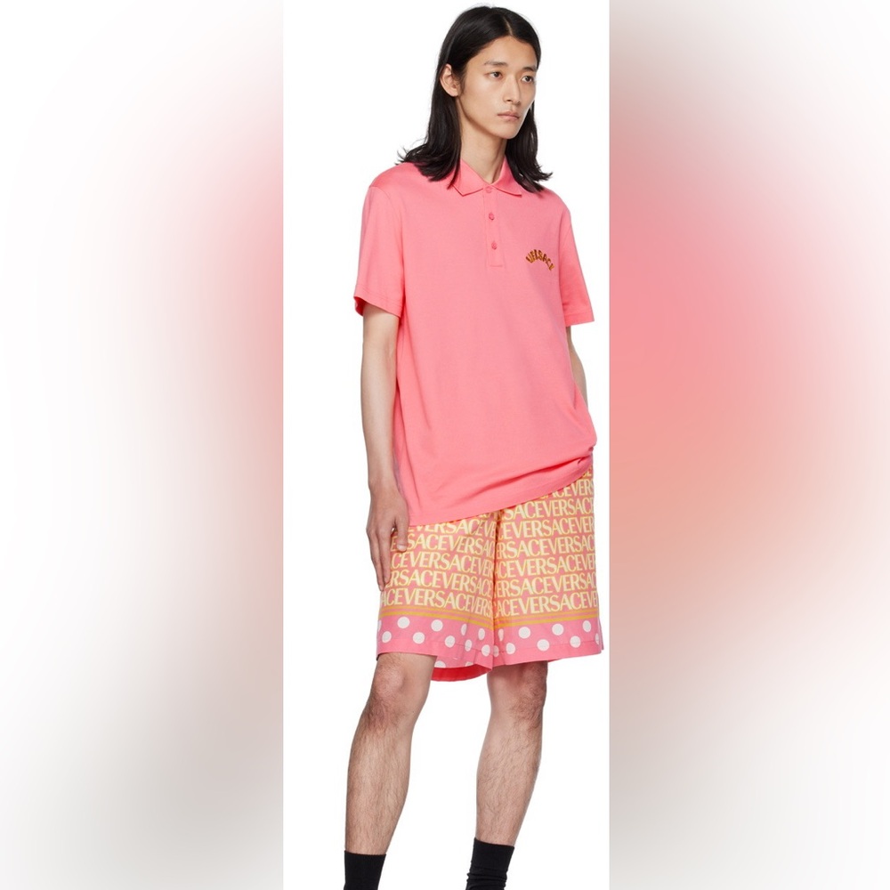 Versace Pink Polo Shirt